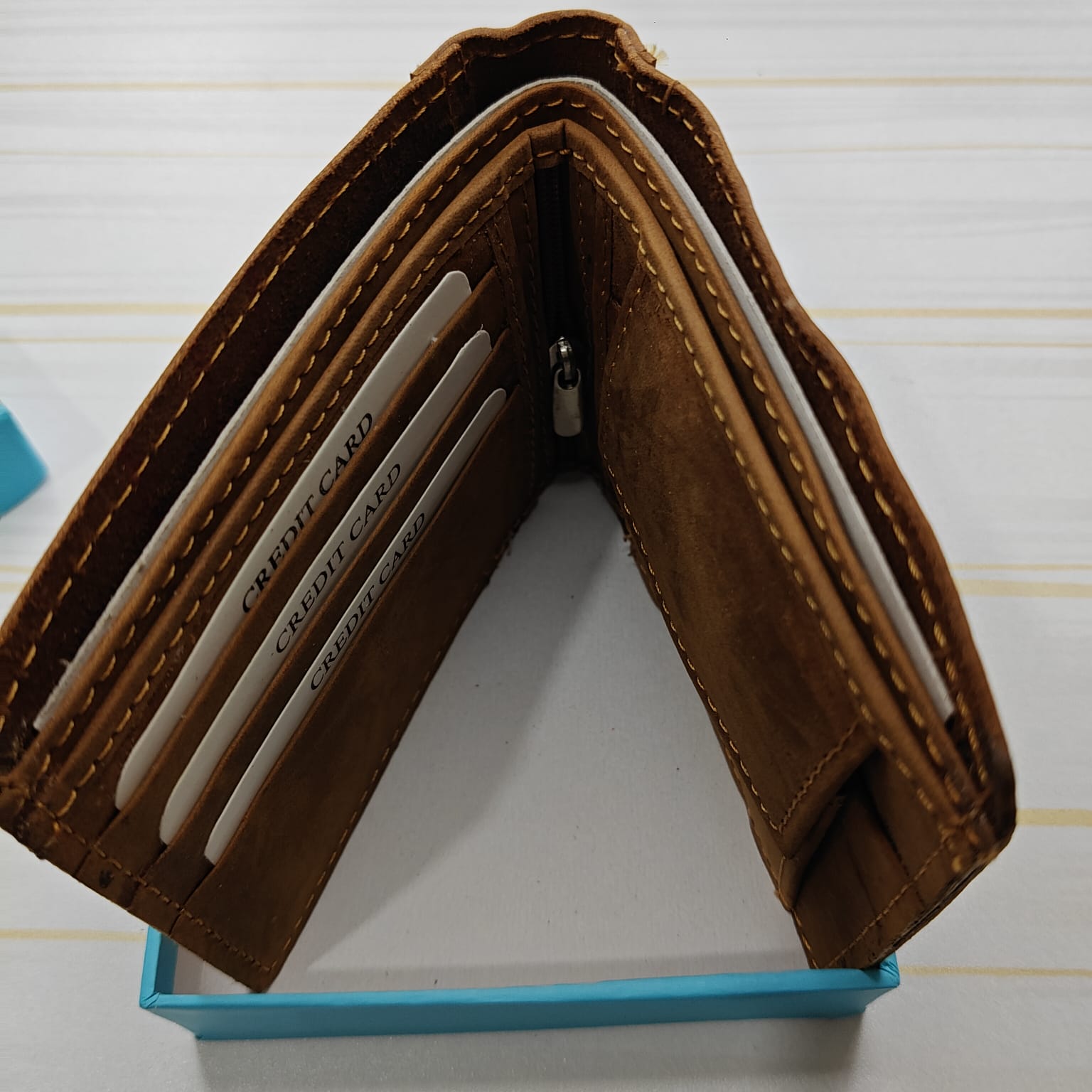 Genuine Leather Brown Wallet - Image 4