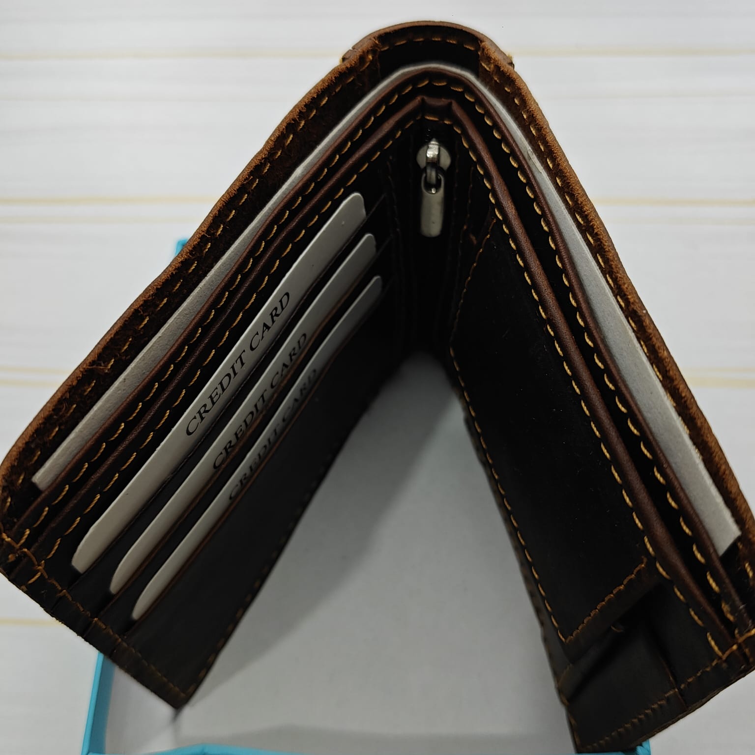 Genuine Leather Brown Wallet - Image 4