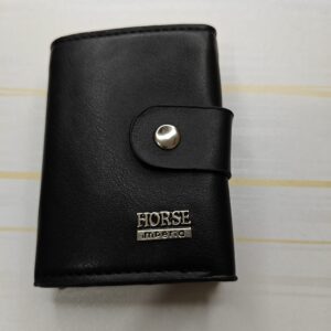 Genuine Leather Wallet with Integrated Aluminum Card Holder