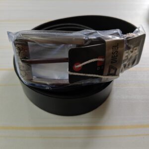 Genuine Leather Black Belt with Premium Buckle