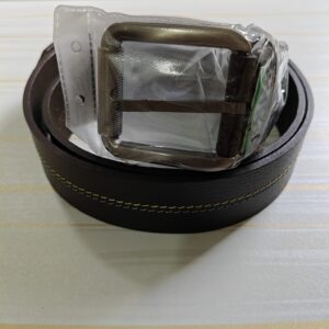 Genuine Leather Brown Belt with Premium Buckle