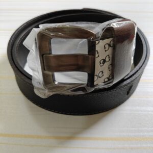 Genuine Leather Black Belt with Premium Buckle